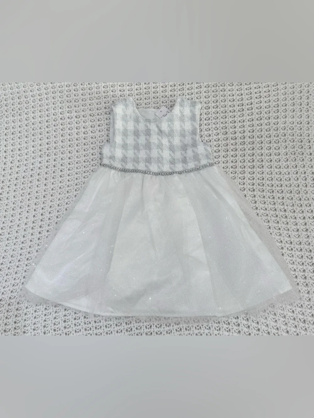 Blueberi Boulevard Little & Big Kid Girls Plaid 2-pc. Dress Set in white size 7